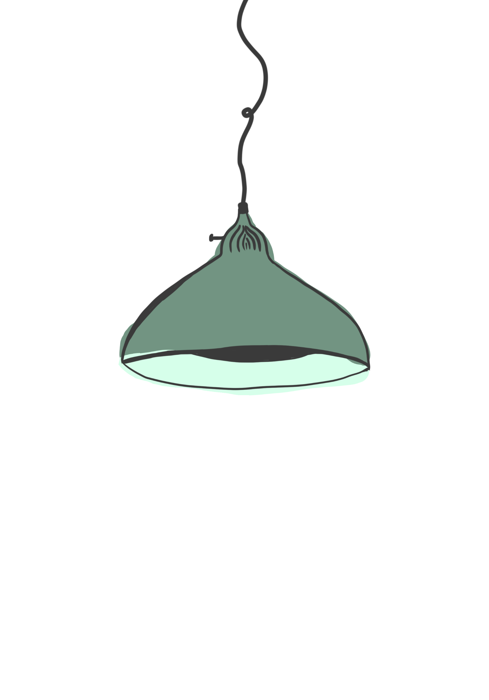 hand-drawn picture of a lamp
